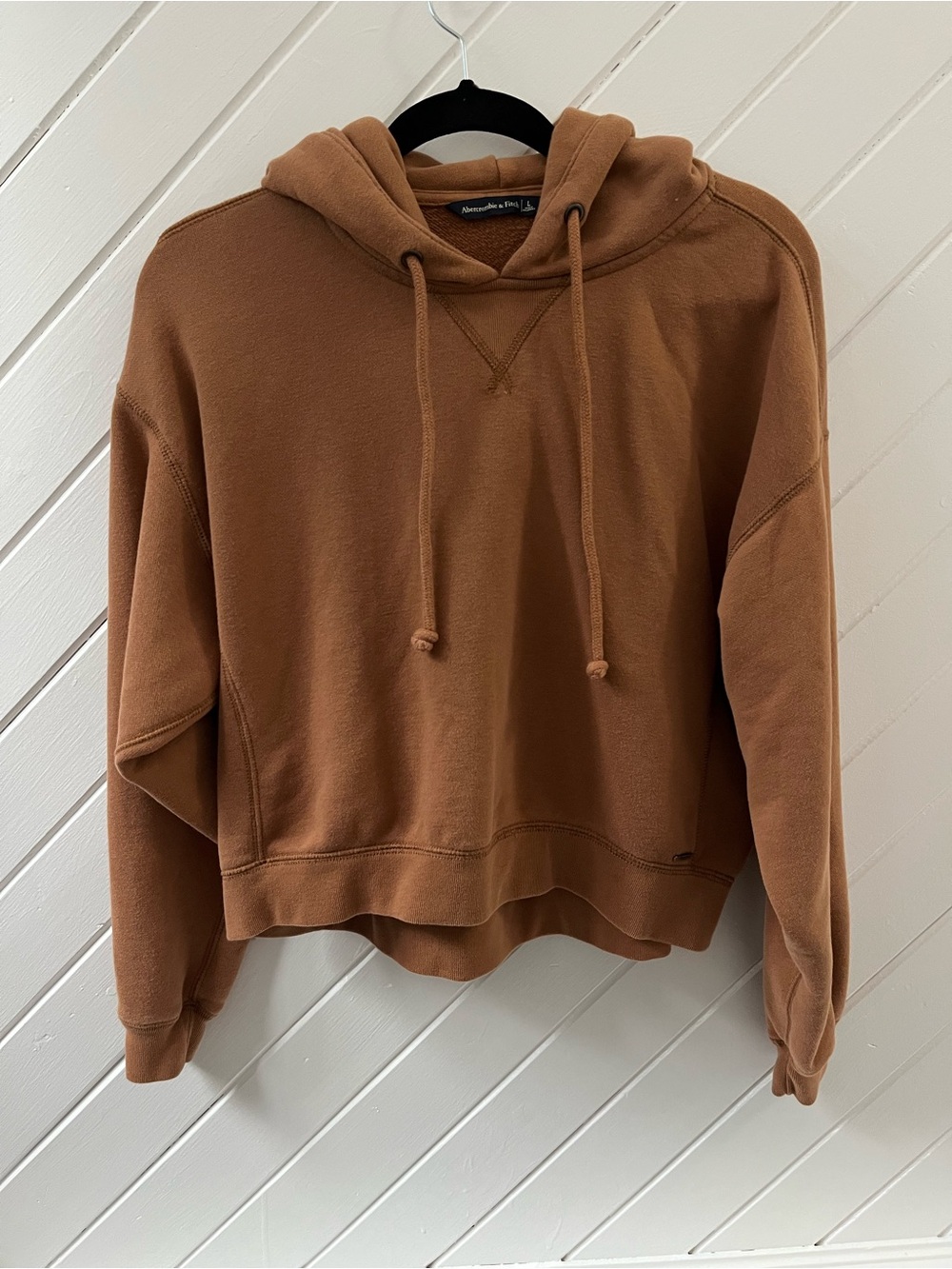 Abercrombie & Fitch Tan Cropped Hoodie